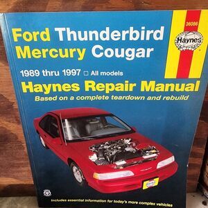 Repair Manual Haynes 36086 Ford Thunderbird Mercury Cougar 1989 Thru 1997